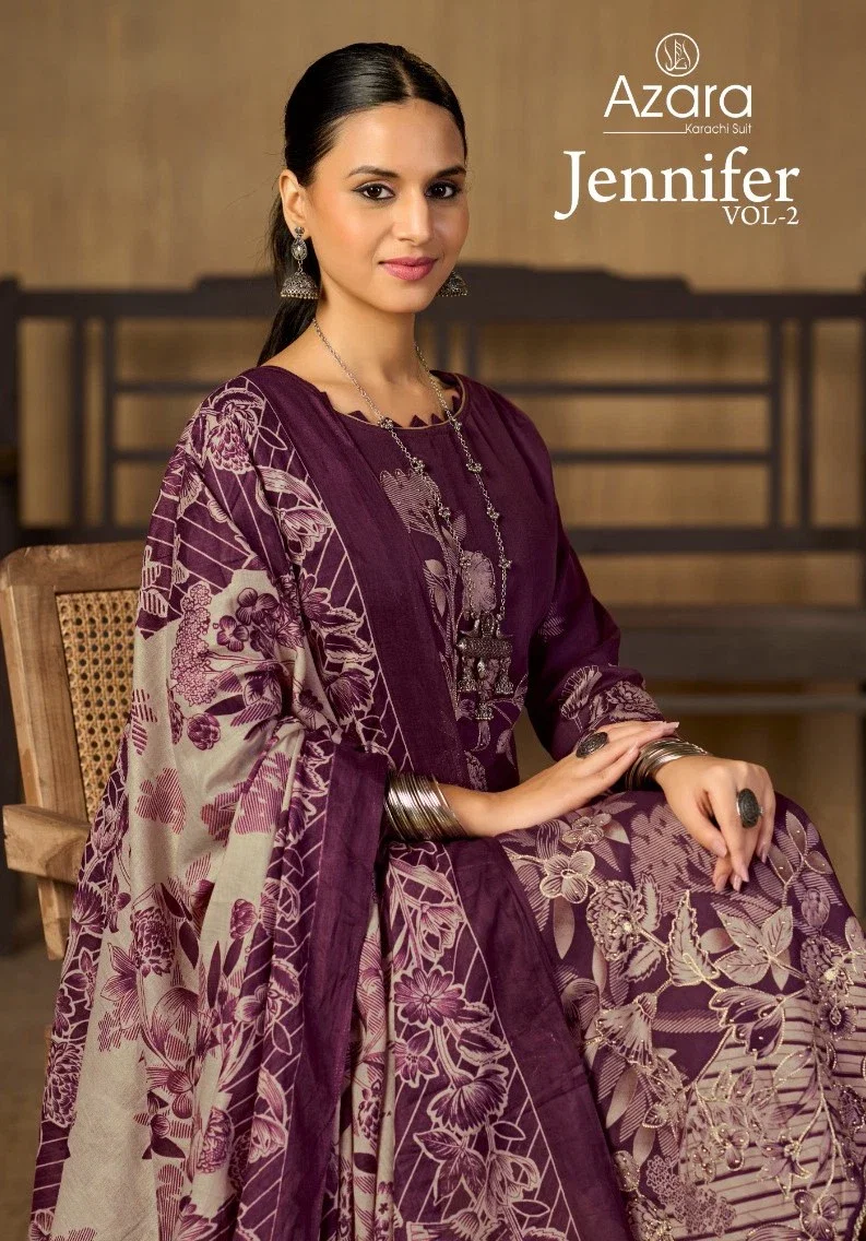 Radhika Azara Jennifer Vol 2 Jam Cotton Dress Material Collection