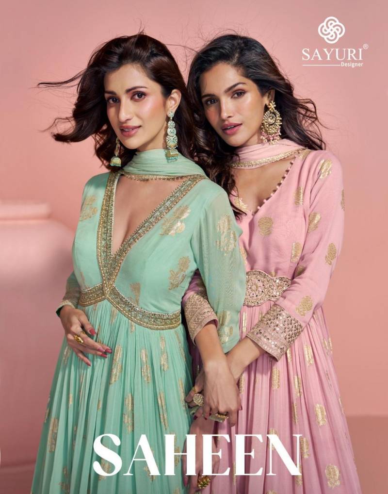 Sayuri Saheen Viscose Jacquard Embroidered Gown With Dupatta