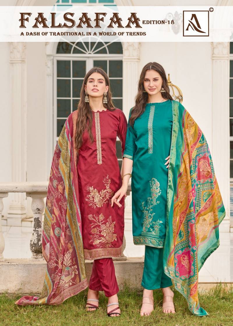 Alok Falsafaa Edition 18 Dola Jacquard Dress Material Collection