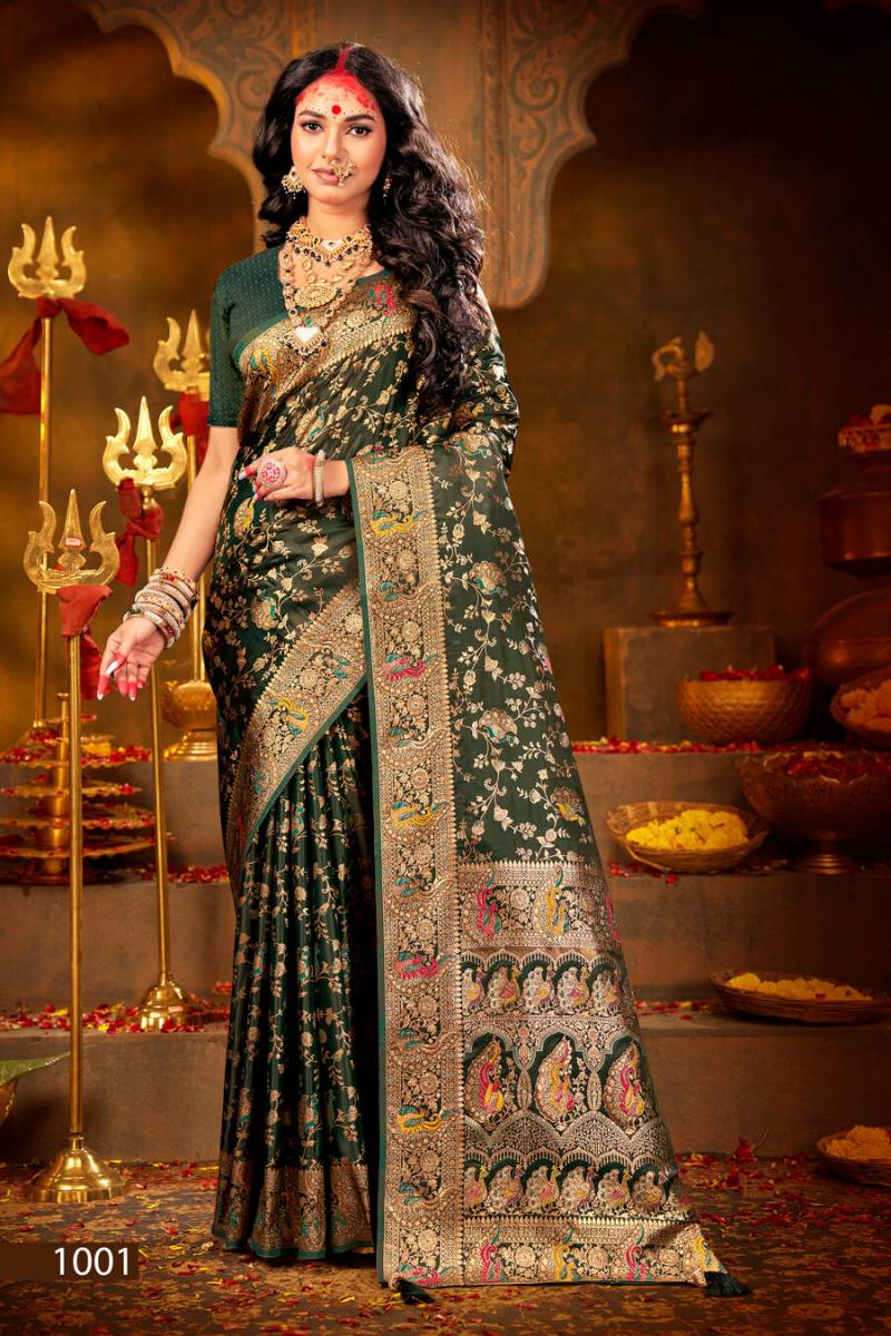 Saroj Shrinidhi Satin Saroski Vol 1 Satin Silk Saree Collection