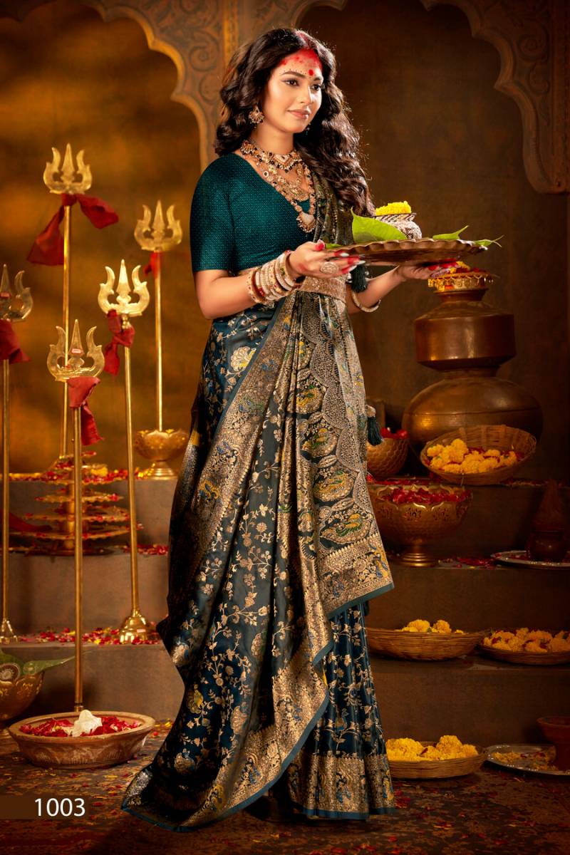 Saroj Shrinidhi Satin Saroski Vol 1 Satin Silk Saree Collection