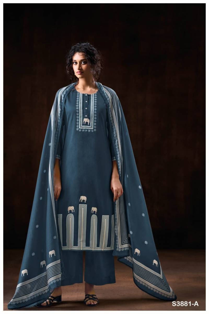 Ganga Oriana 3881 Cotton Satin Printed Salwar Suit Collection