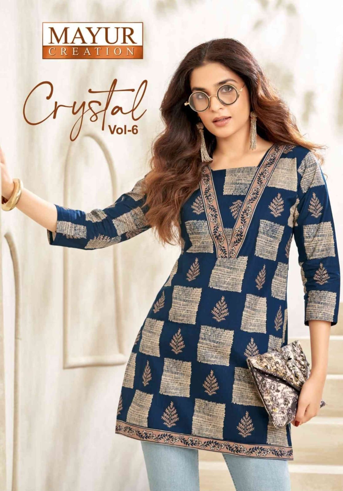 Mayur Crystal Vol 6 Heavy Poplin Cotton Western Top Collection