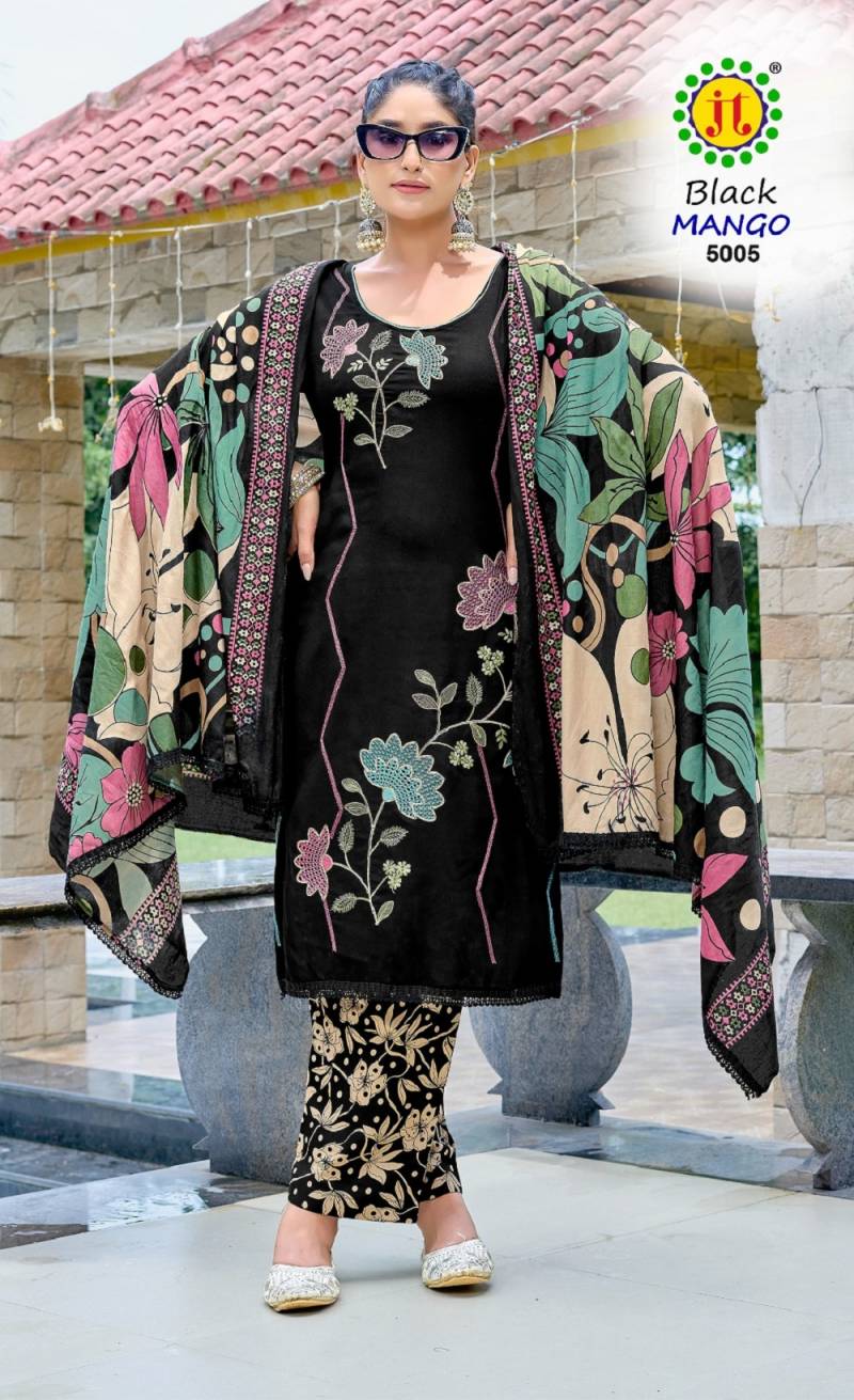 Jt Black Mango Vol 5 Fancy Rayon Printed Dress Material Collection