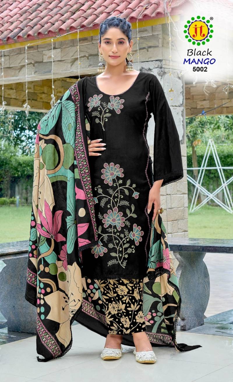Jt Black Mango Vol 5 Fancy Rayon Printed Dress Material Collection