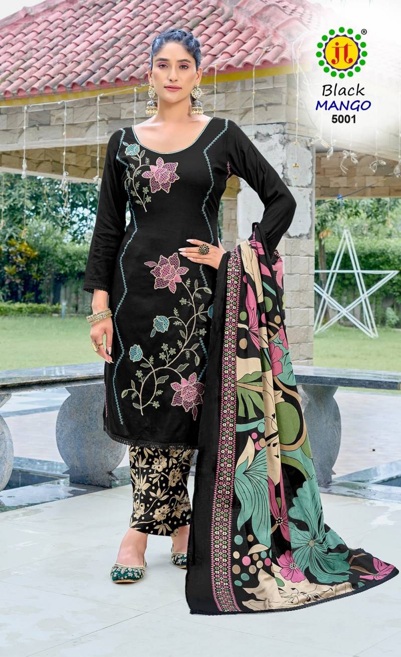 Jt Black Mango Vol 5 Fancy Rayon Printed Dress Material Collection
