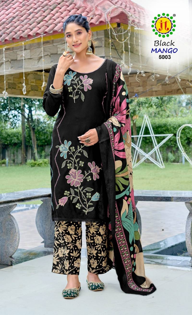 Jt Black Mango Vol 5 Fancy Rayon Printed Dress Material Collection