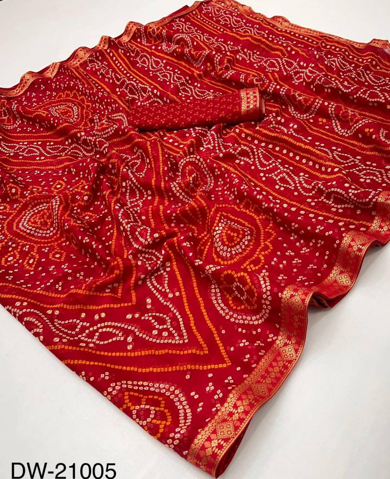 Rajyog Dhwani Vol 3 Chiffon With Bandhni Printed Saree Collection