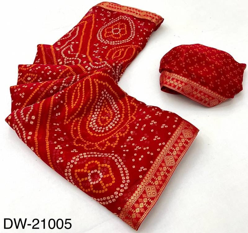 Rajyog Dhwani Vol 3 Chiffon With Bandhni Printed Saree Collection