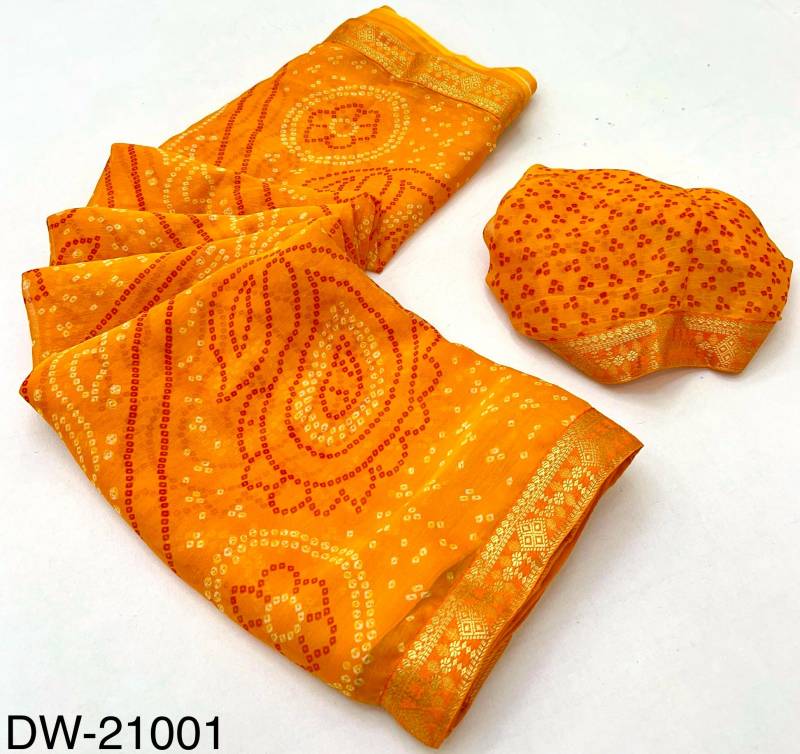 Rajyog Dhwani Vol 3 Chiffon With Bandhni Printed Saree Collection