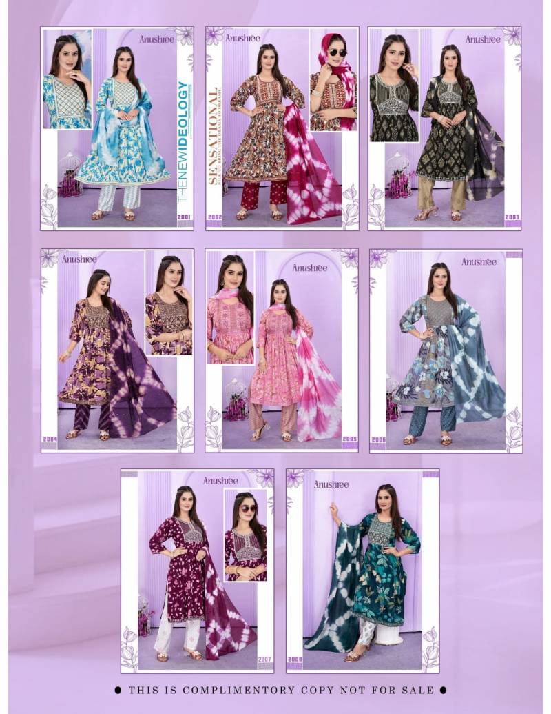 Trendy Anushree Rayon Printed Kurti With Bottom Dupatta