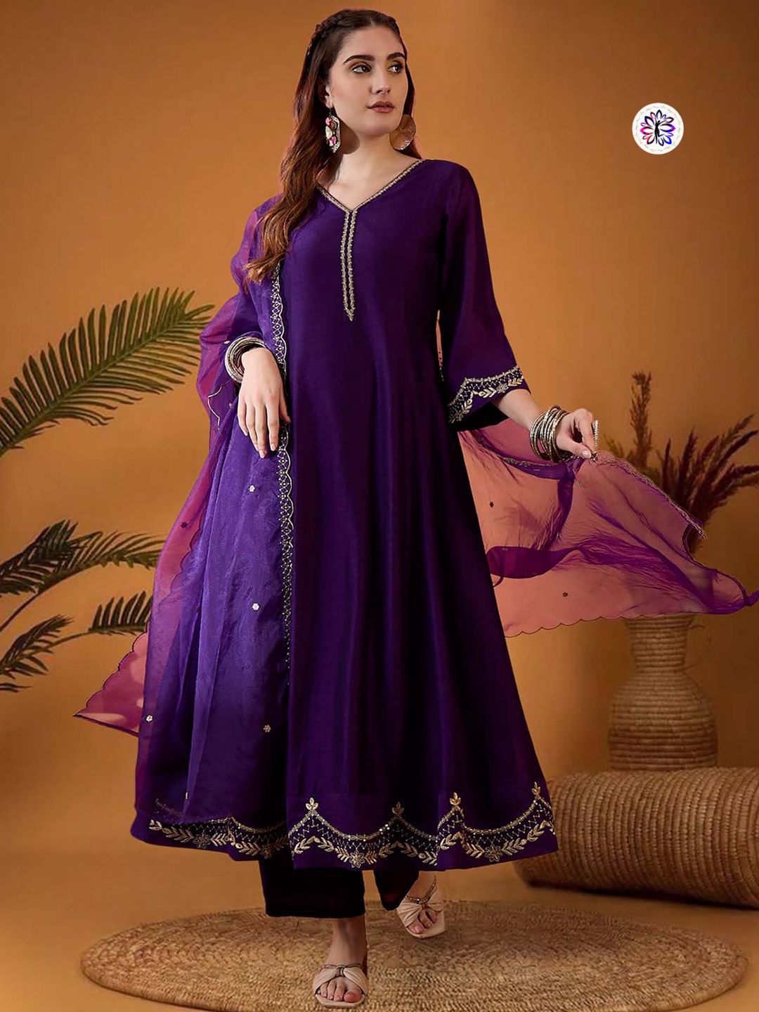 Lekha KL 5026 Chinon Kurti Bottom With Dupatta