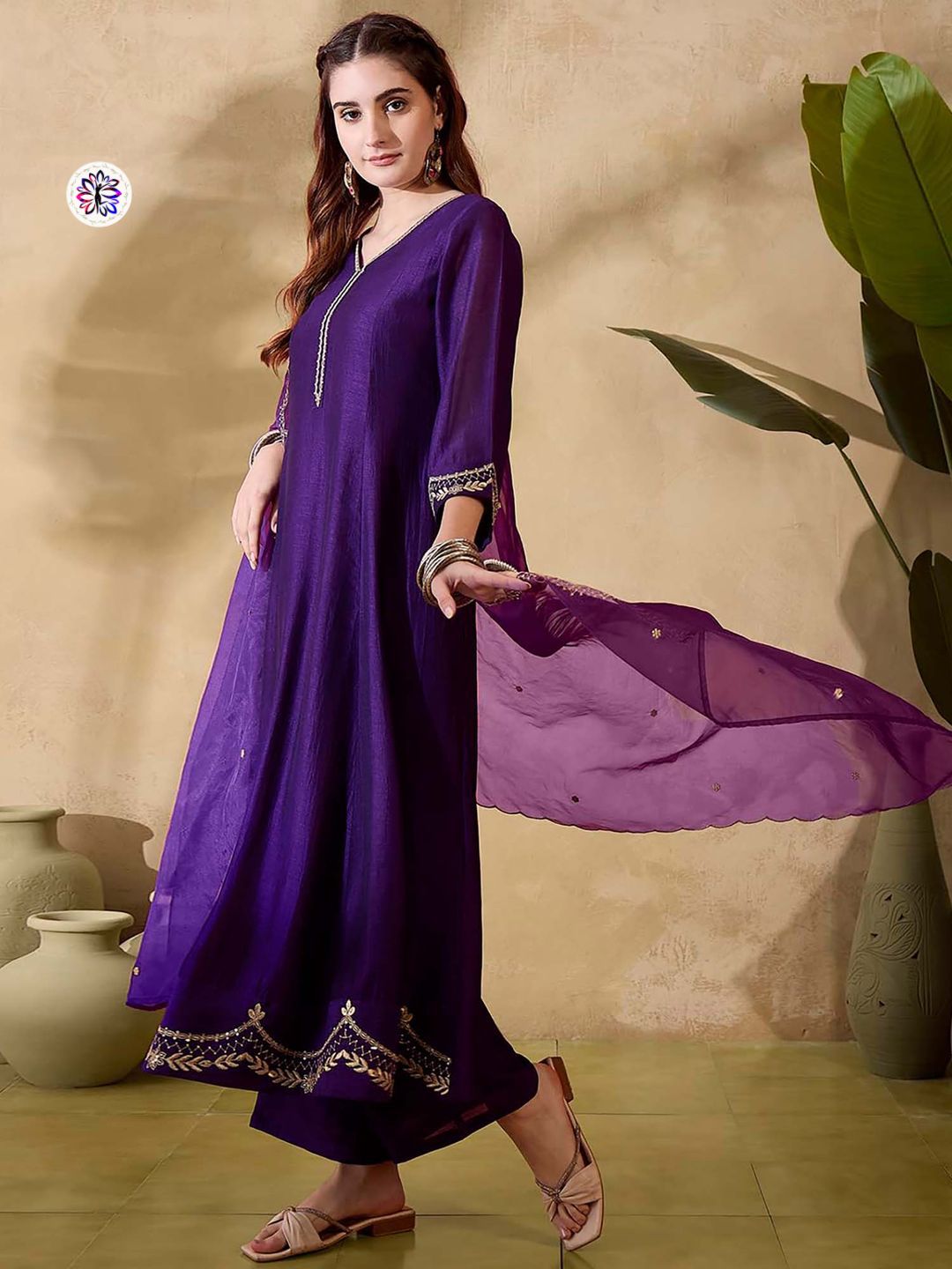 Lekha KL 5026 Chinon Kurti Bottom With Dupatta