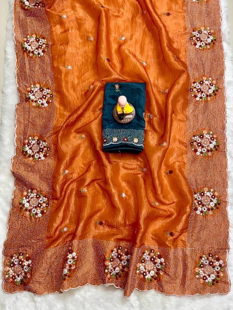Vt 763 T Premium Paper Crush Silk Saree Collection