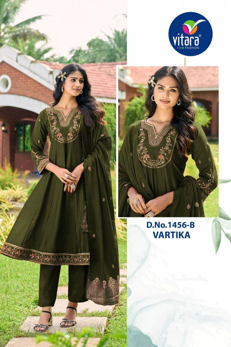 Vitara Vartika Vichitra Silk Embroidered Readymade Collection