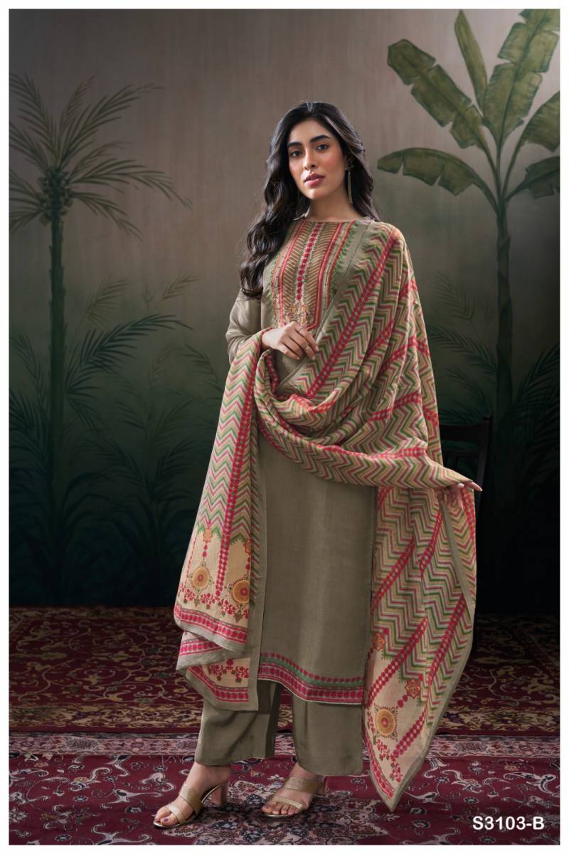 Ganga Kirthvi 3103 Bemberg Silk Salwar Suit Collection