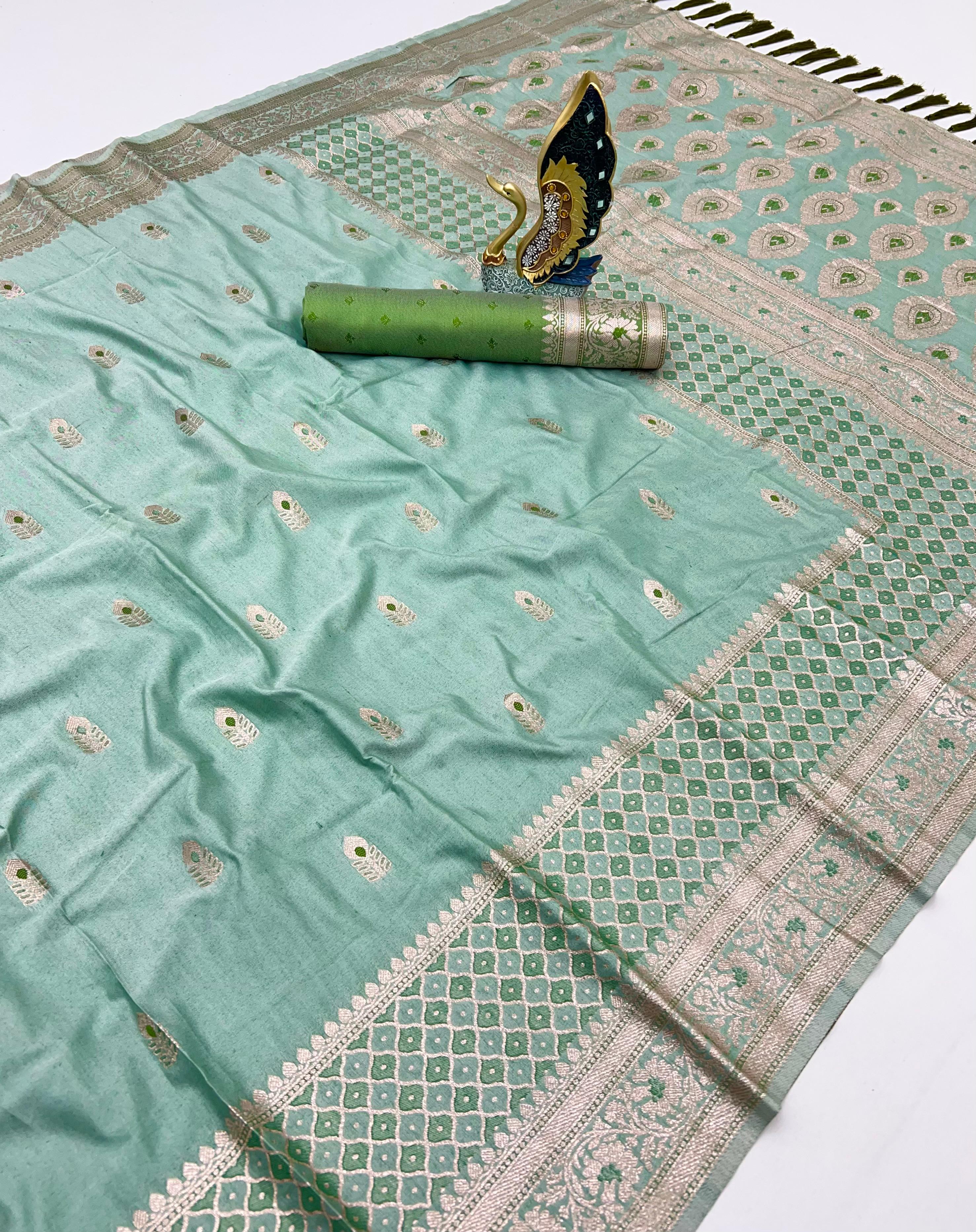 Lekha MN Laxmi Vol 4 Cotton Silk Banarasi Zari Meenakari Saree