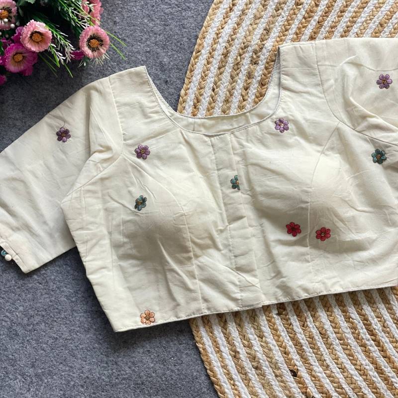 Fab Khadi 5 Khadi Cotton Embroidered Blouse Collection