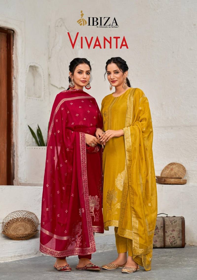 Ibiza Vivanta Banglory Silk Jacquard Salwar Suit Collection