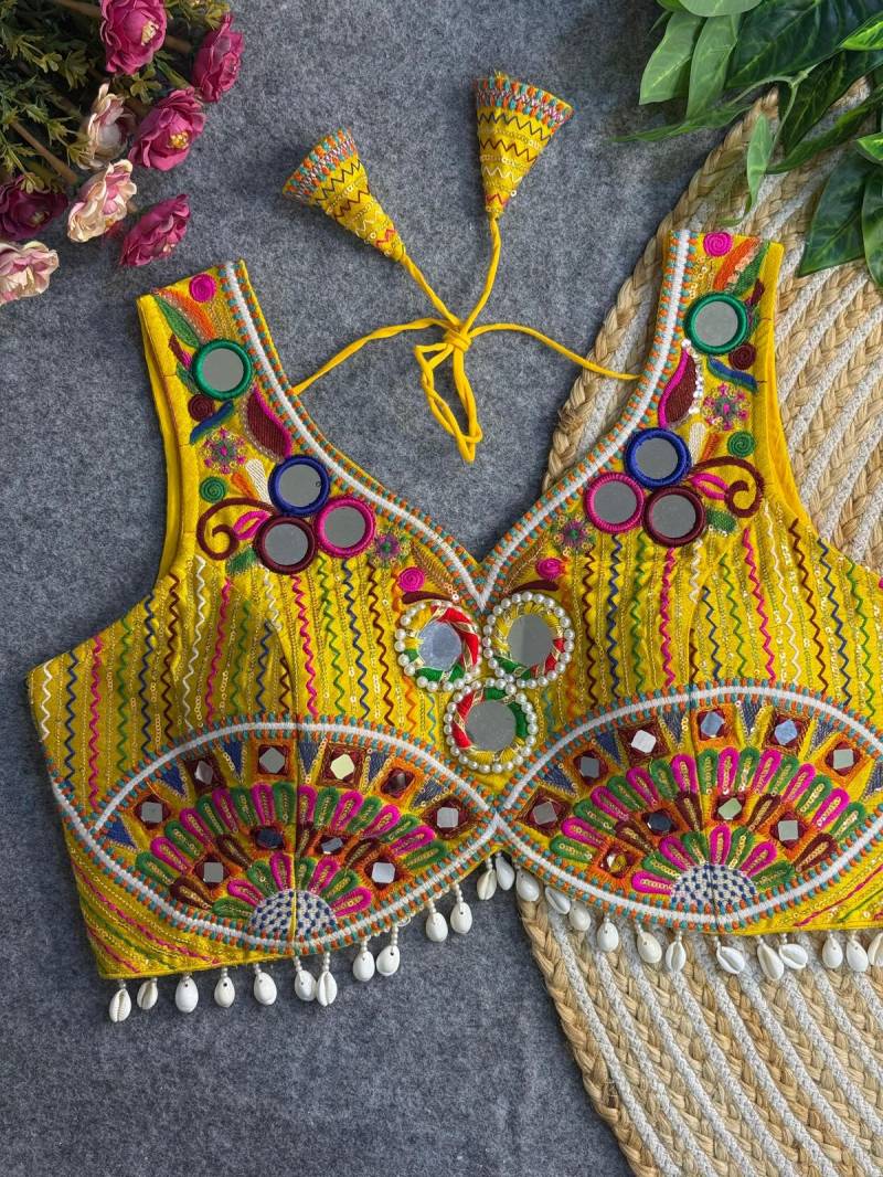 Fab Navratri 03 Italian Silk Gamthi Blouse Collection