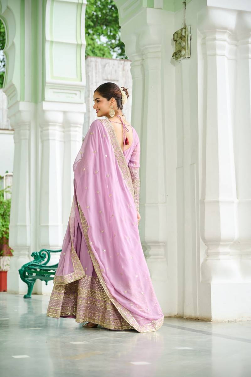 Lw 9270 Faux Georgette Designer Gown With Dupatta Collection