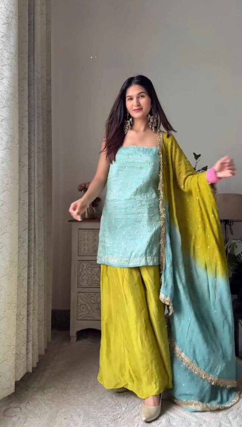 Glory R 5914 Chinon Silk Ready Made Pakistani Suit
