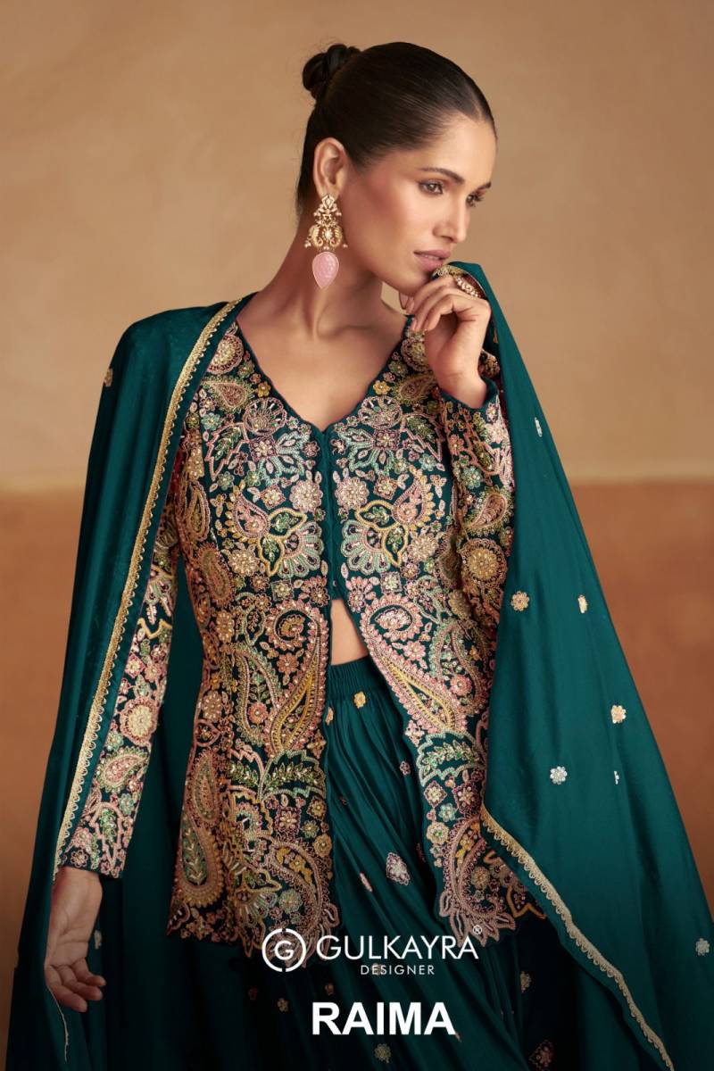 Gulkayra Raima Designer Chinon Embroidered Indo Western Collection