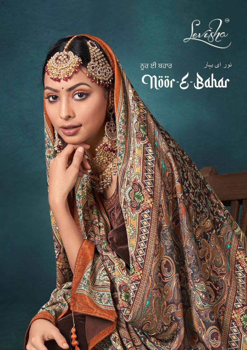 Levisha Noor E Bahar Velvet Embroidered Dress Material Collection