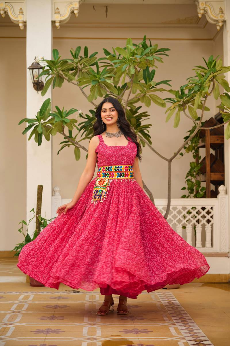 Src 110 Faux Georgette Navratri Special Gown Collection