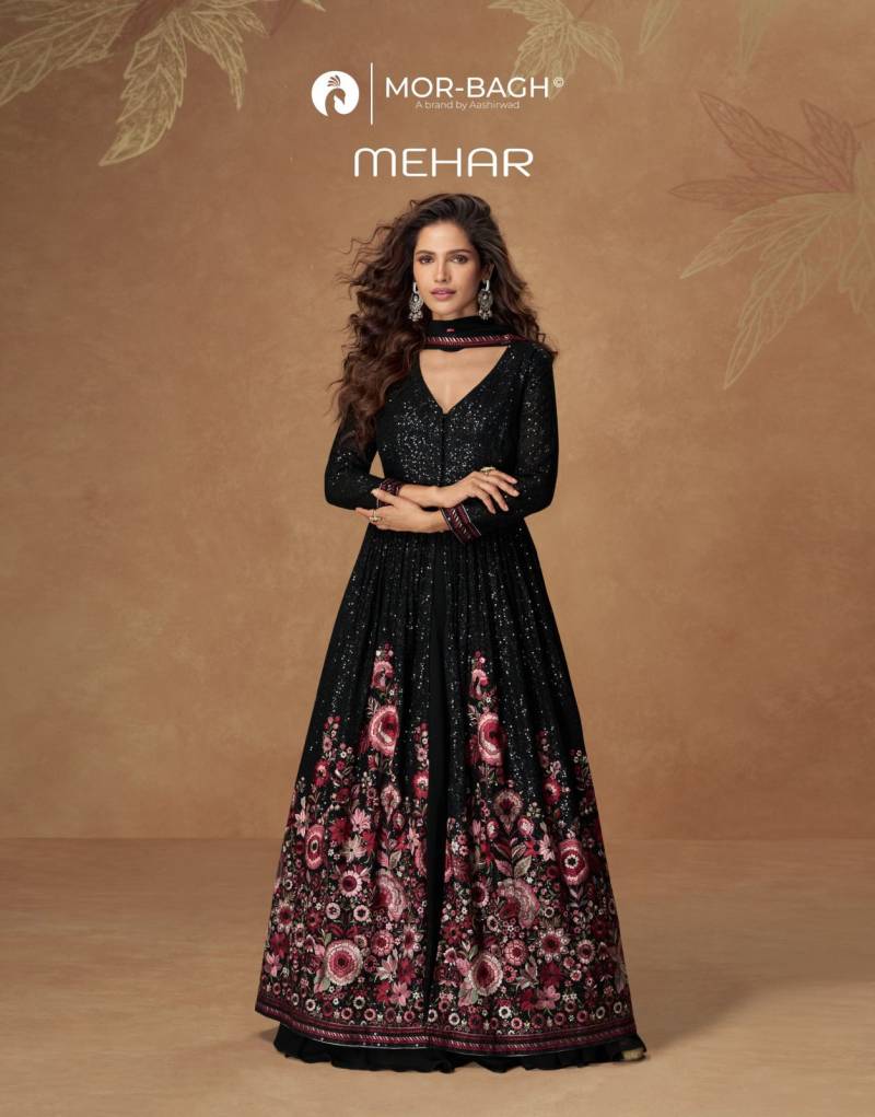 Aashirwad Mor Bagh Mehar Fancy Embroidered Gown Collection