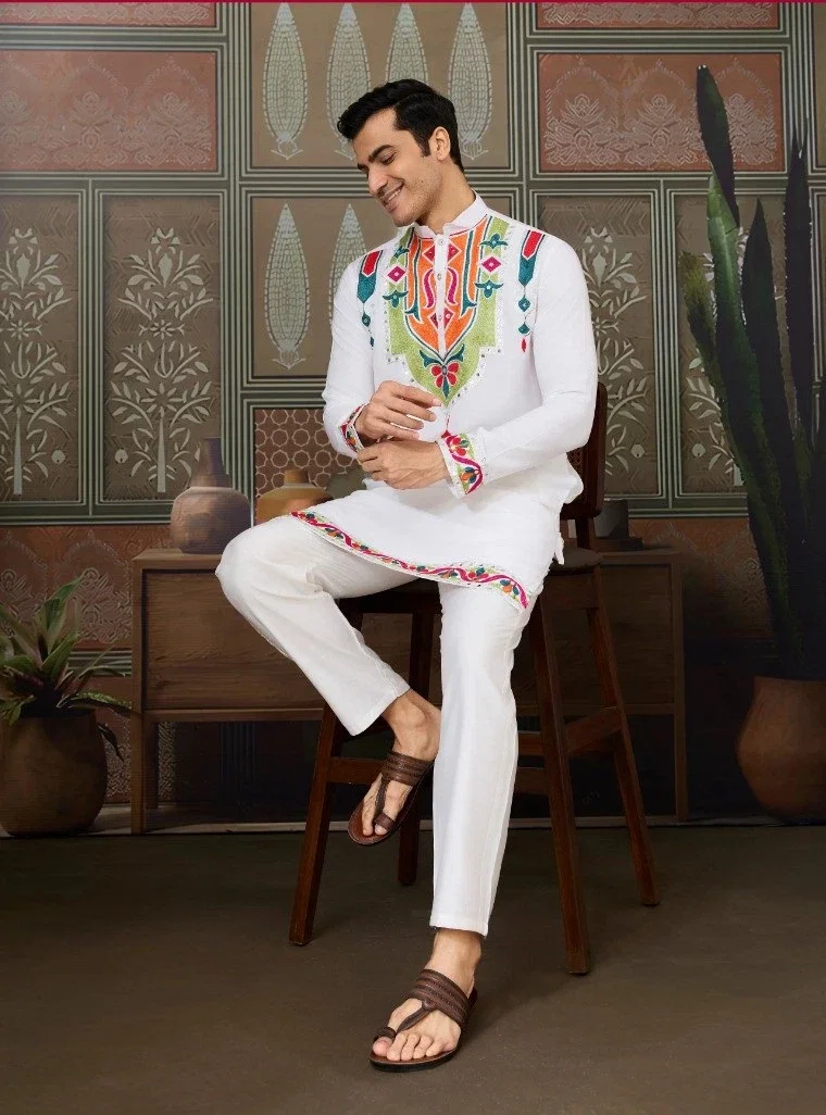 Shubhvastra Rajwadi Raas Vol 4 Cotton Threadwork Kurta Collection