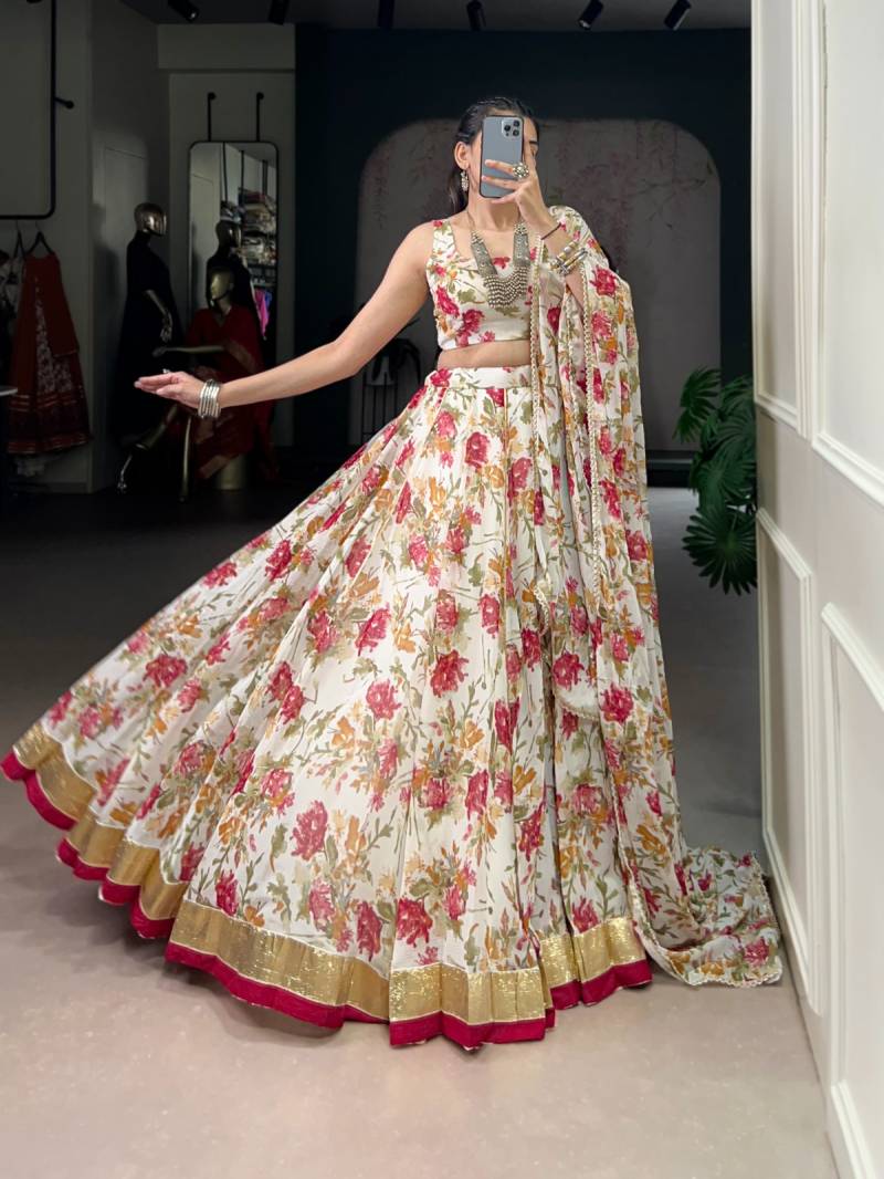 Taraa L 1672 Chiffon Designer Navratri Lehenga Collection