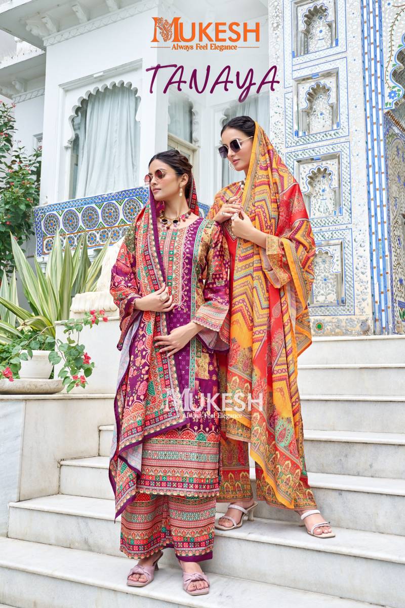 Mukesh Tanaya Crape Silk Digital Printed Kurti Set