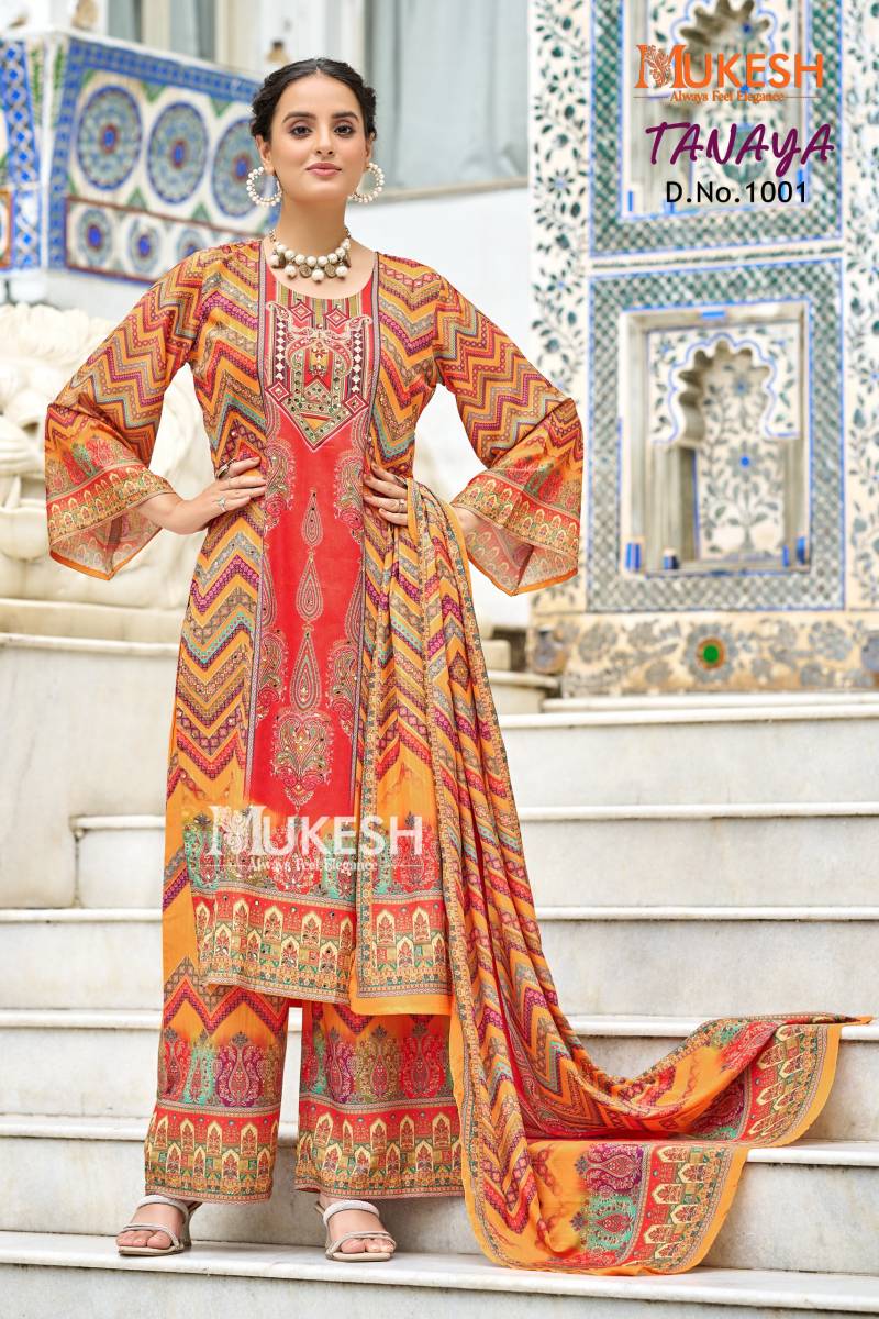 Mukesh Tanaya Crape Silk Digital Printed Kurti Set