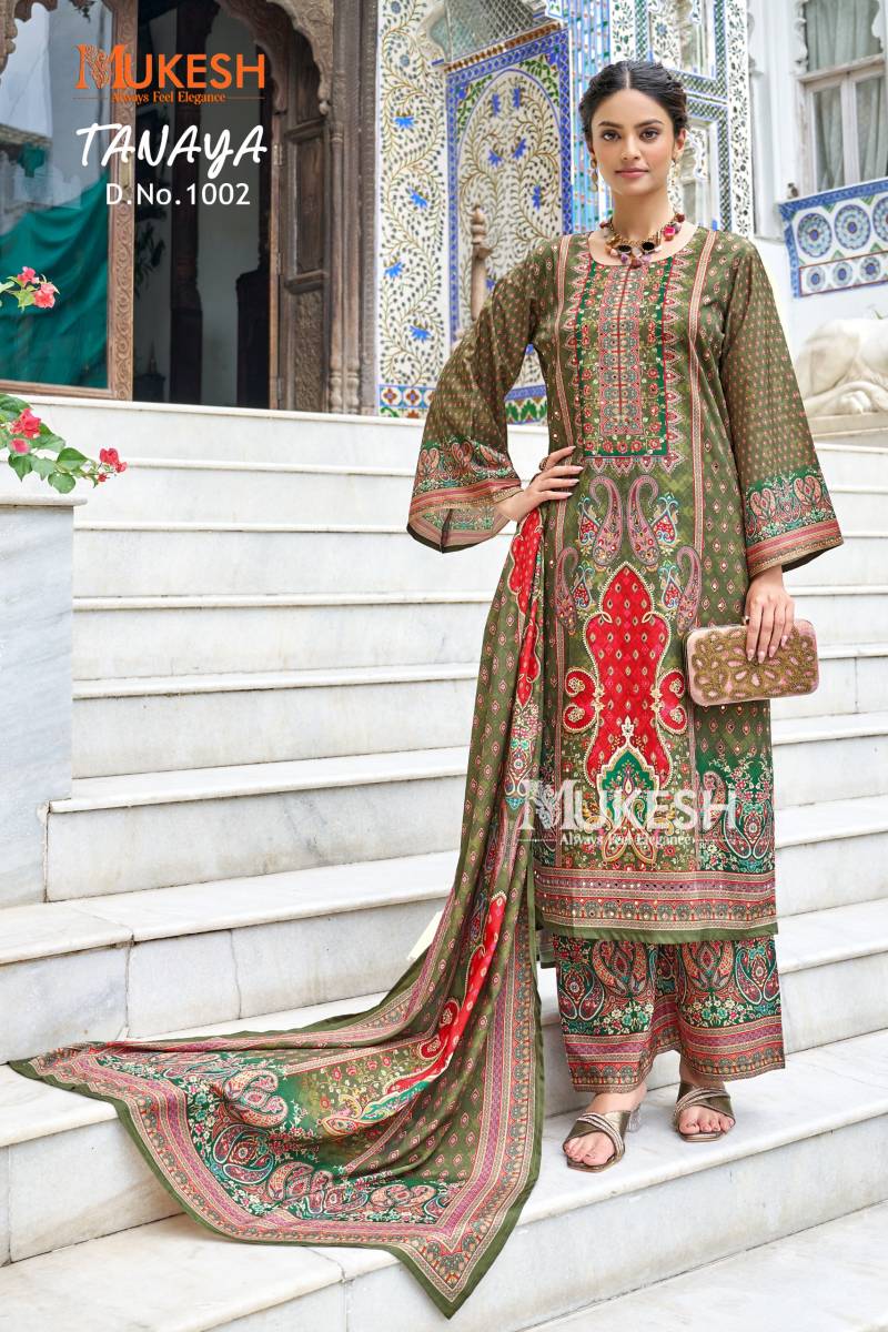 Mukesh Tanaya Crape Silk Digital Printed Kurti Set
