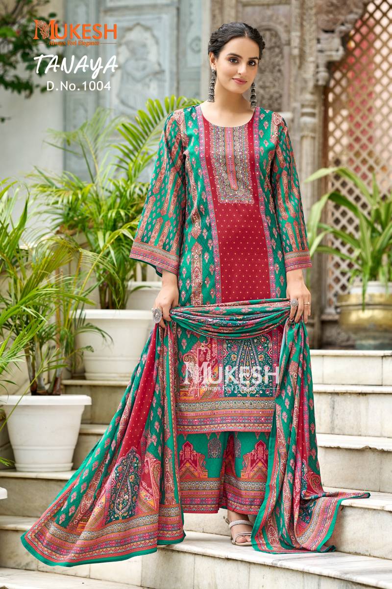 Mukesh Tanaya Crape Silk Digital Printed Kurti Set