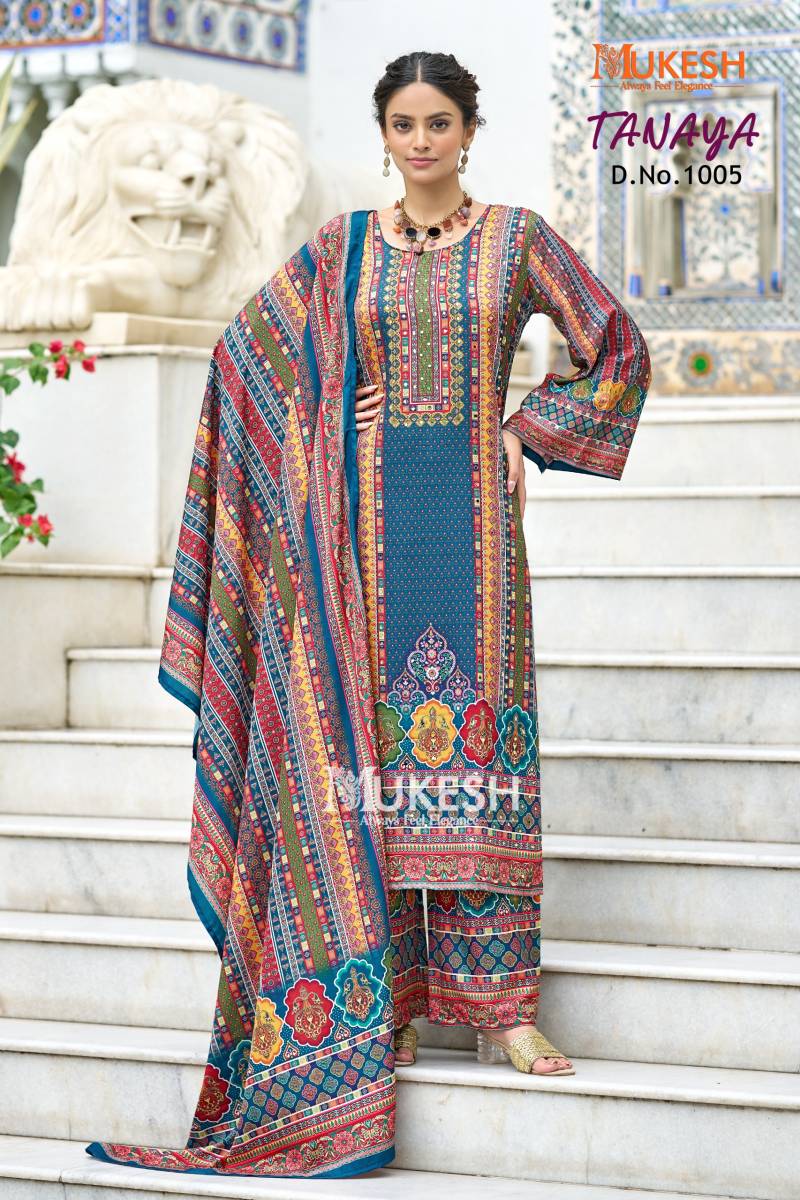 Mukesh Tanaya Crape Silk Digital Printed Kurti Set