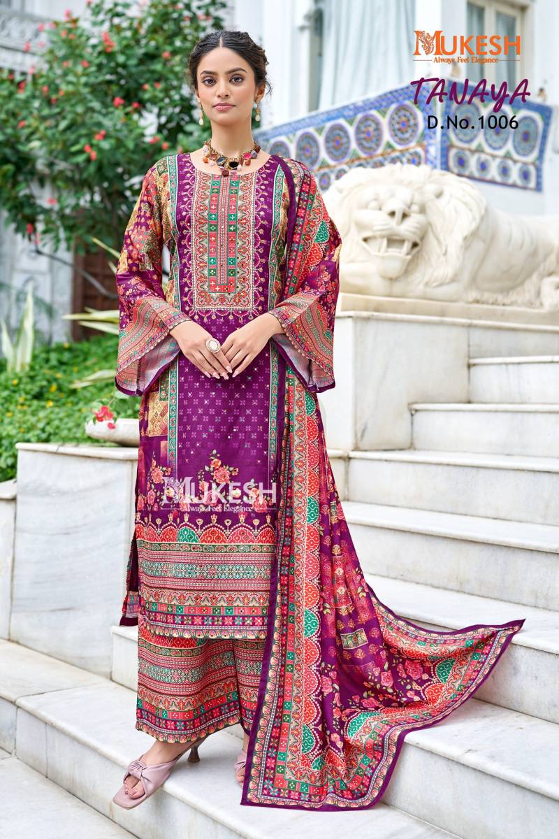 Mukesh Tanaya Crape Silk Digital Printed Kurti Set