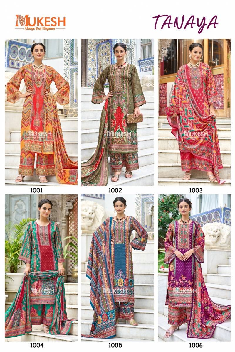 Mukesh Tanaya Crape Silk Digital Printed Kurti Set
