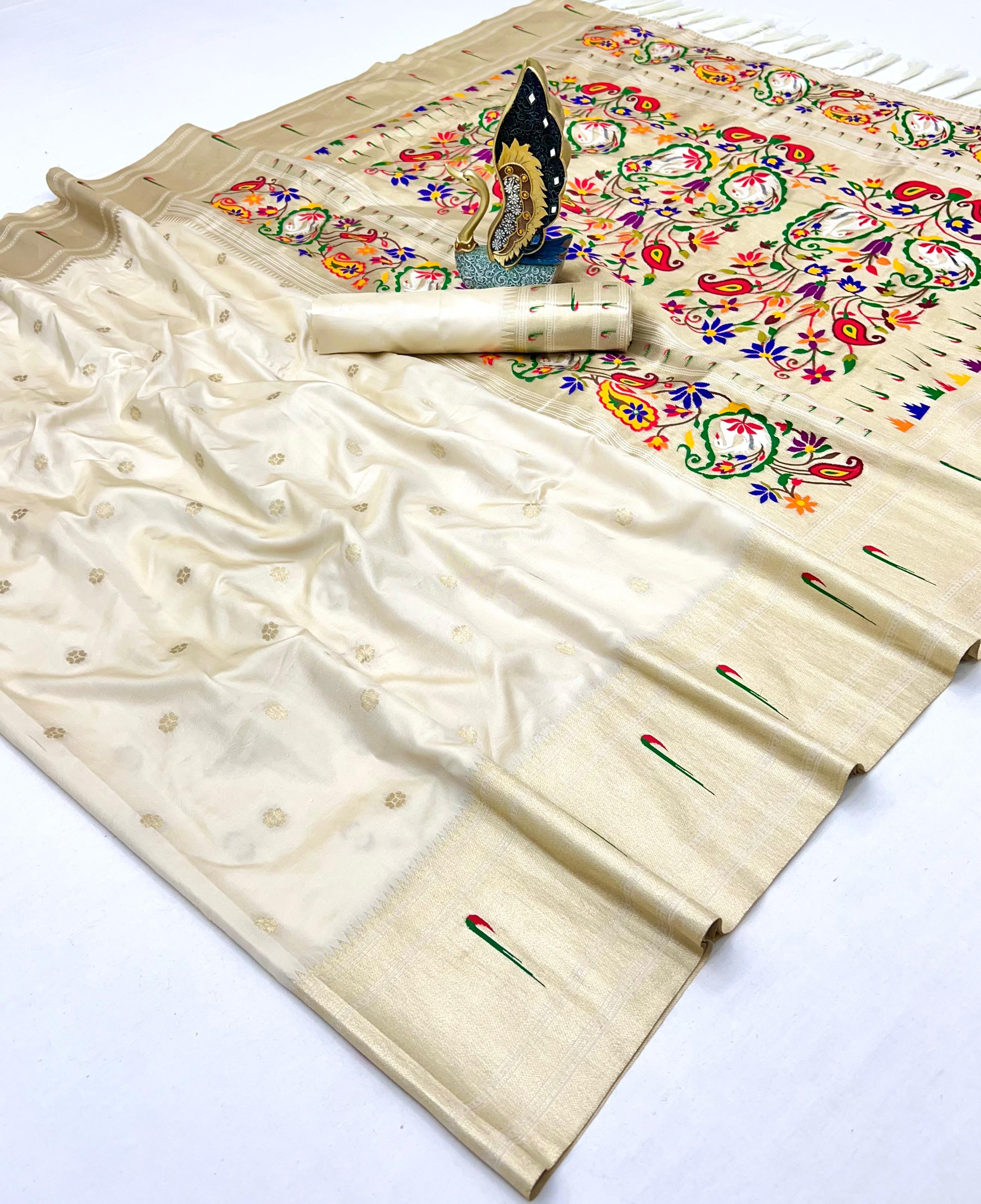 Lekha MN Karma Paithani Vol 5 Pethani Silk Golden Zari Saree
