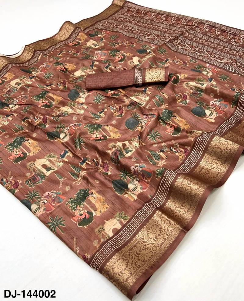 Rajyog Dola Jequard Vol 6 Silk Digital Printed Saree Collection