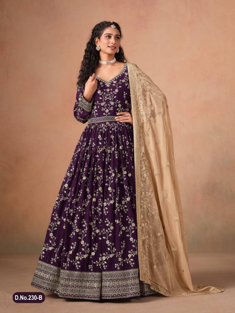 Aanaya Vol 230 Faux Georgette Gown Party Wear Collection