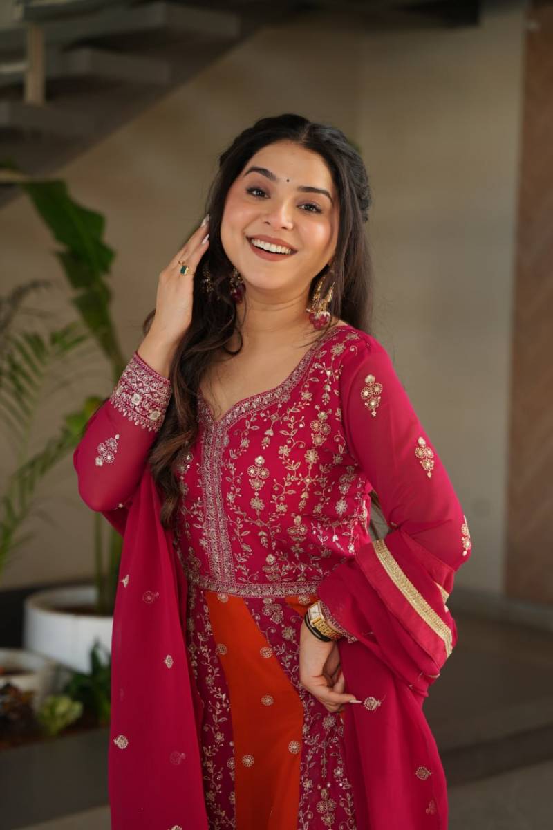 Lw 9250 Zari Designer Faux Blooming Gown With Dupatta Collection