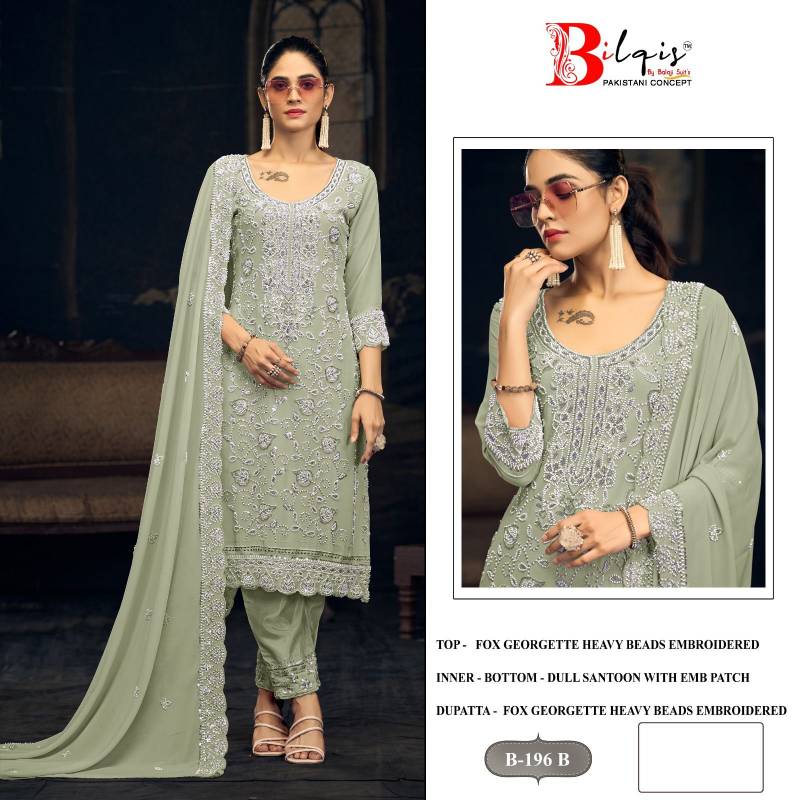Bilqis B 196 A To D Faux Georgette Party Wear Salwar Kameez Collection