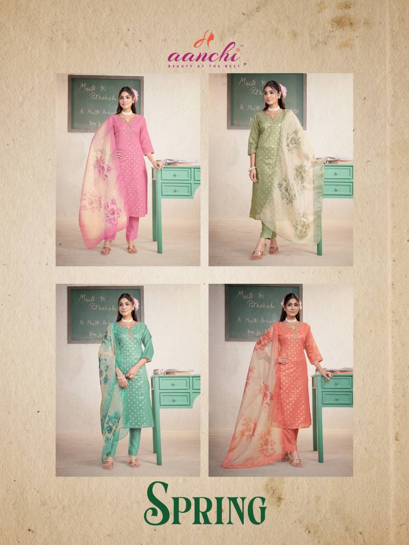 Aanchi Spring Fancy Readymade Kurti Set Collection