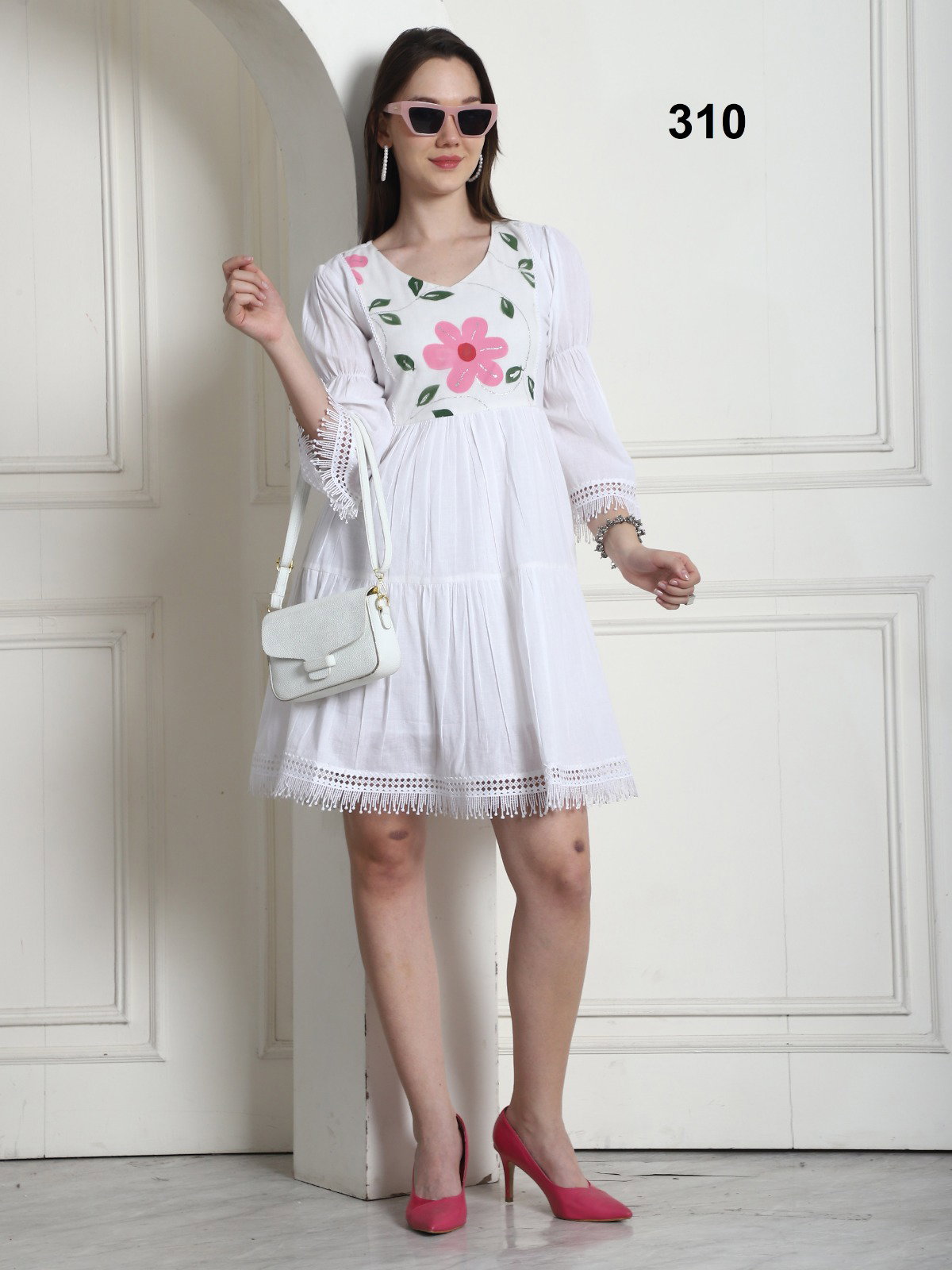 Lekha Dress 36 Length 01 Pure Cotton Western Wear One Piece Collection