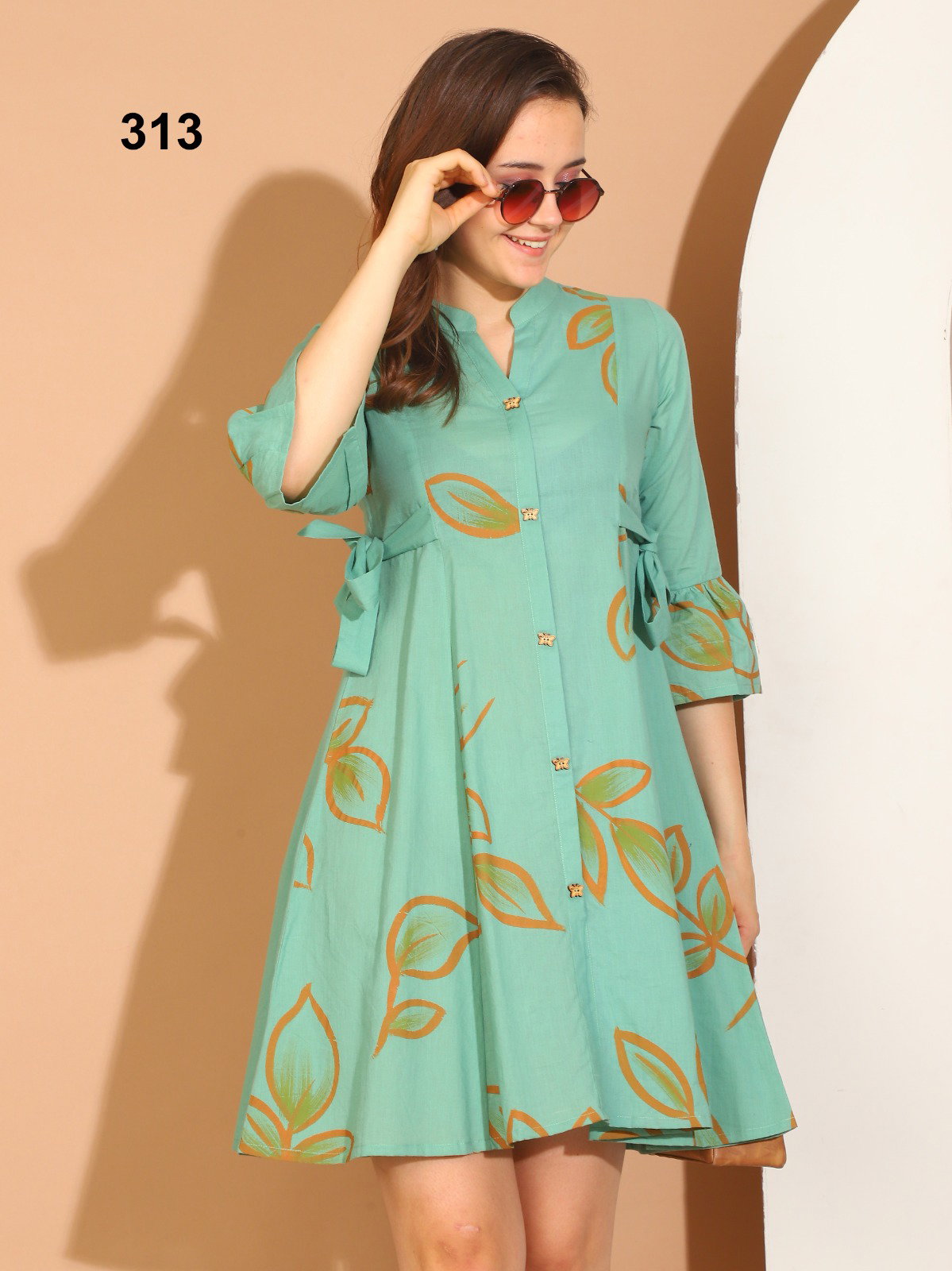Lekha Dress 36 Length 01 Pure Cotton Western Wear One Piece Collection