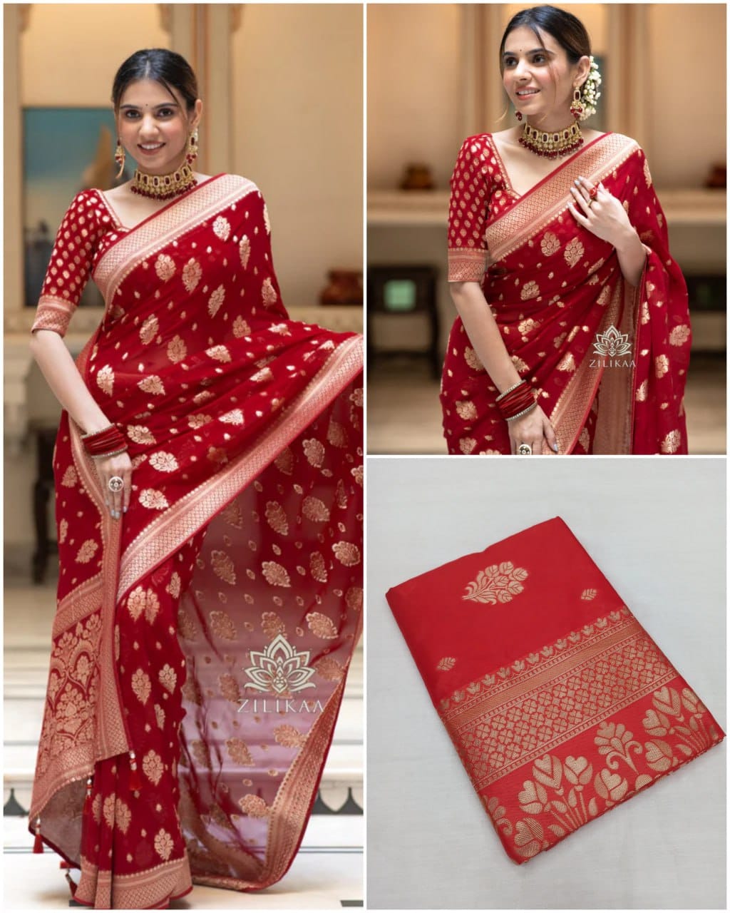 Sf Pari Soft Lichi Silk Jacquard Work Saree