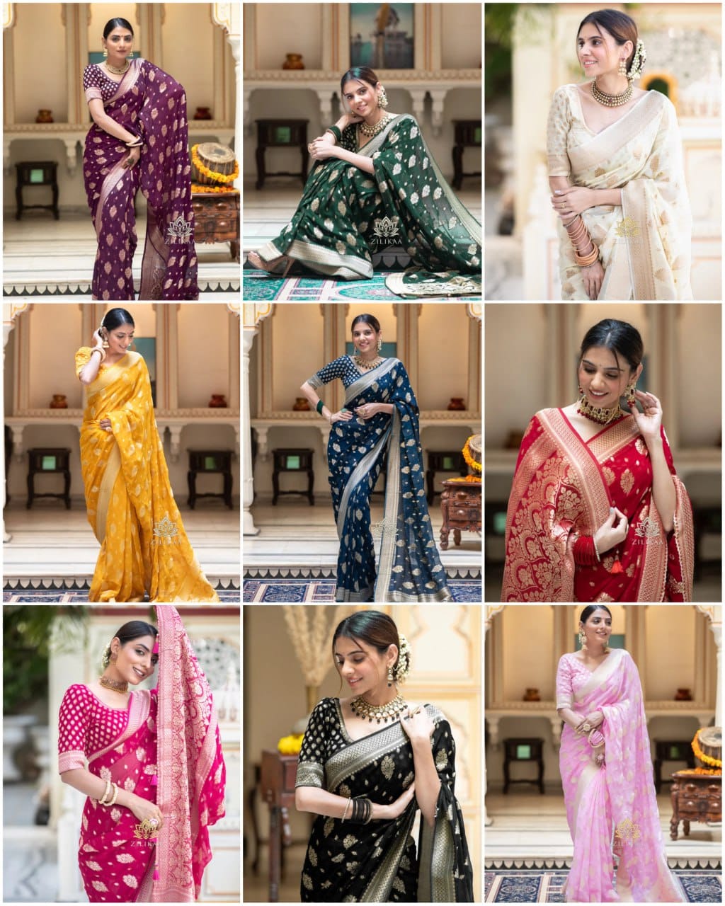 Sf Pari Soft Lichi Silk Jacquard Work Saree