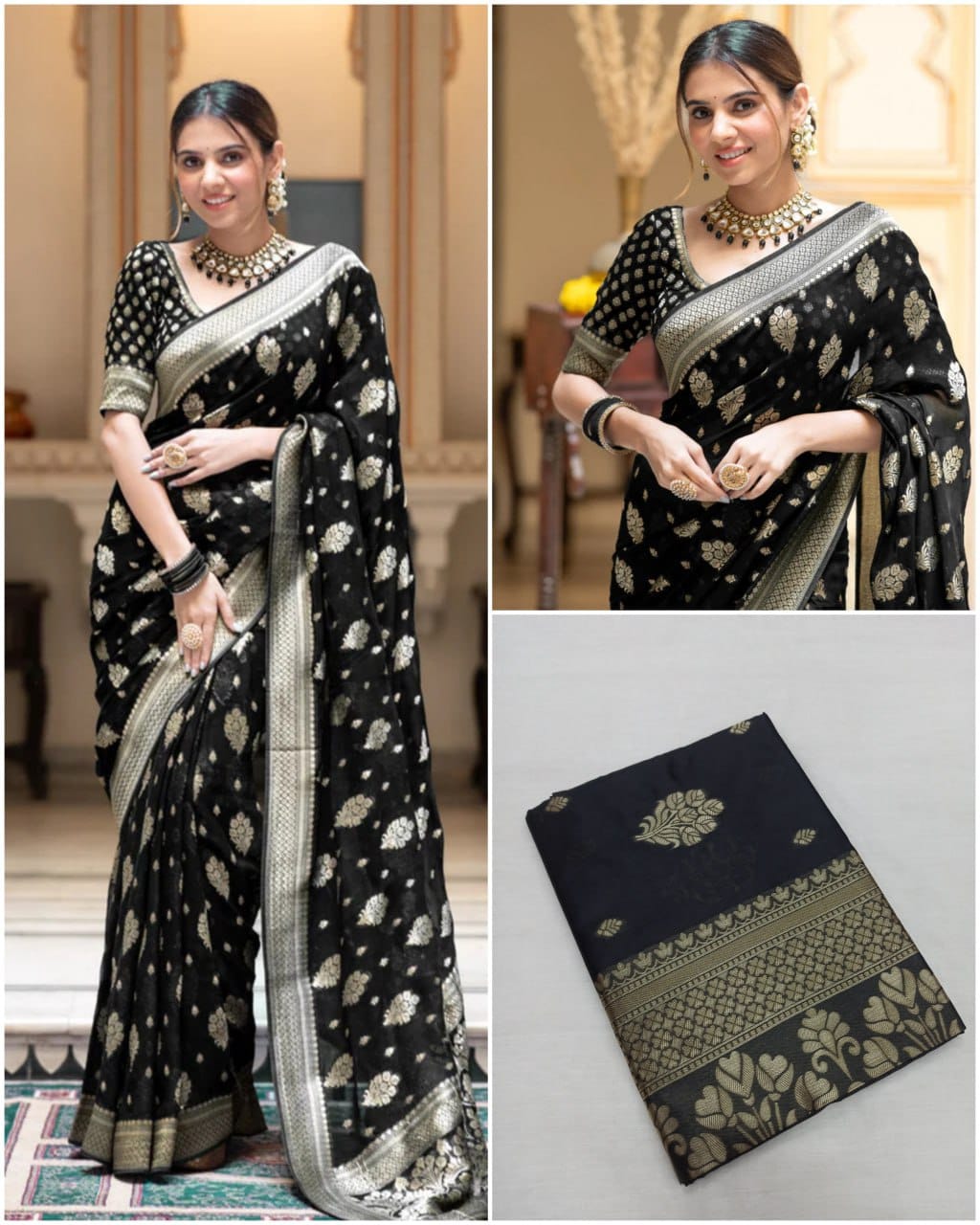 Sf Pari Soft Lichi Silk Jacquard Work Saree